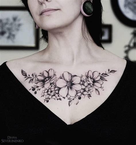 feminine chest tattoo|small female chest tattoos.